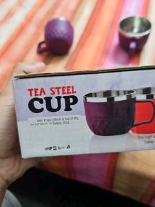 tea steel cup of set 6 cups