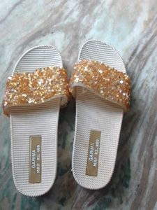 Best Slippers With Golden Colour Stars On It