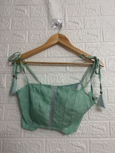 Green Tie-Up Bralette