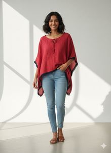 Red Flowy Top