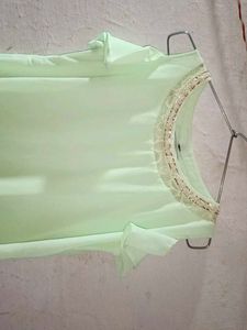 Mint Green Cold Shoulder Top