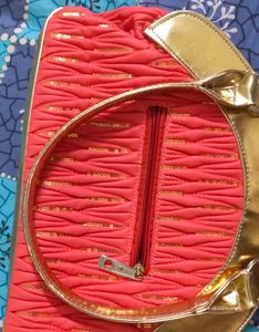Gleam Bag In Pink Colour With Bright Stones