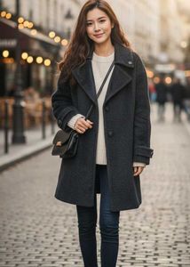 dark blue winter coat ✨ 36-38