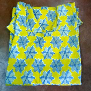 PRINTED YELLOW KURTI