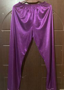 Purple Satin Pajama Set