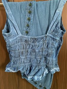 Blue corset and dhoti pants set