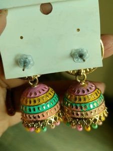 Colorful Jhumka Earrings