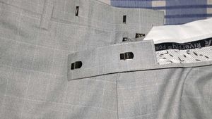 Grey Check Pattern Formal Pants - Elegant Look