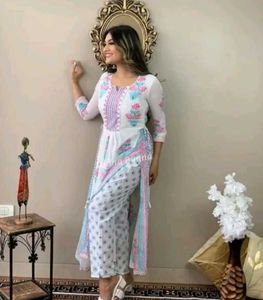 Floral Print Cotton Kurta