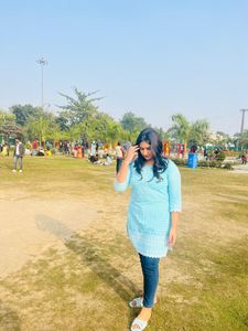Blue Embroidered Tunic Top