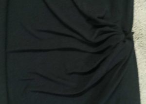 Black Ruched Long Sleeve Dress