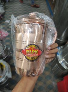 RLPK PURE COPPER JUG IN SILVER TOUCH 7NO