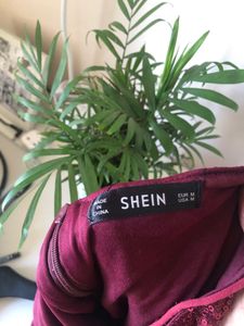 maroon sequins dress