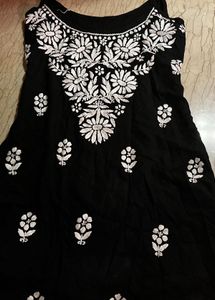 Black Chikankari Kurti