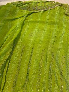 Green Embellished Saree - reselling