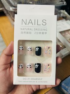 Cute Panda Press On Nails