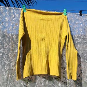 Yellow Button-Down Cardigan