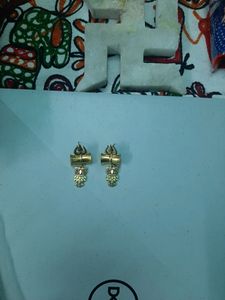 Golden Metal Finish Earrings