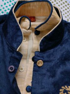 Functional Sherwani Jacket Pajami Set