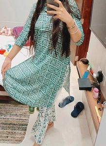 Green Printed Kurti