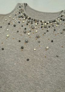 Golden Embellished Tank Top