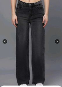Wide Leg Black Jeans 32 waist