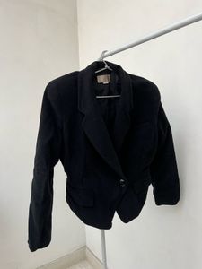 Classic Black Woollen Blazer