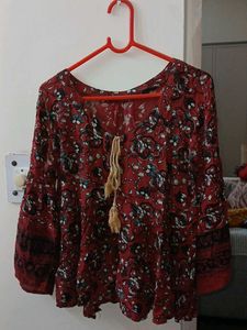 Boho Umbrella Sleeve Top