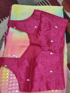 Embellished Saree With Stiched Blouse
