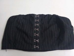 FOREVER 21 Women Black Striped Crop Tube Top