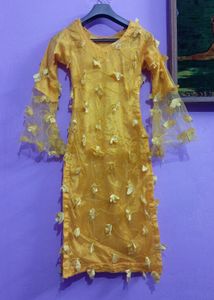 Yellow 💛 Butterfly Print 🦋 kurti For Girls And W