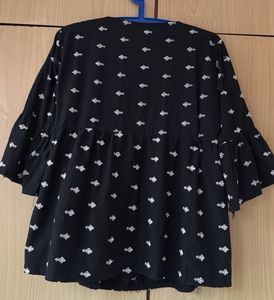 Black Embroidered Top
