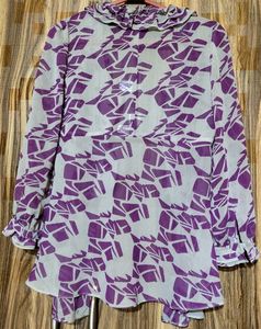 Printed Open See Through Top