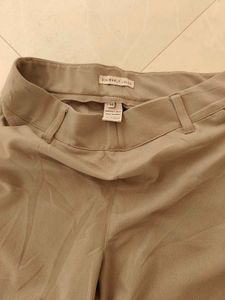 Beige Straight Leg Pants