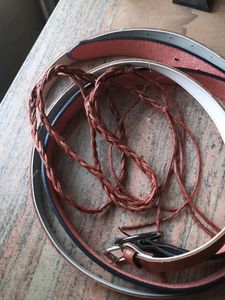 COMBO BLACK &amp; BROWN BELTS (FREE PLEATED BELT)