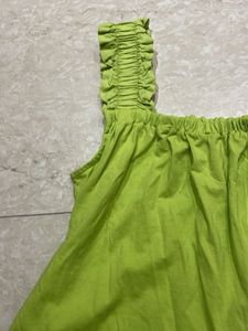 Lime Green Ruffle Tank
