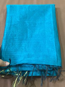 Chanderi Silk  Dupatta(Green Colour)