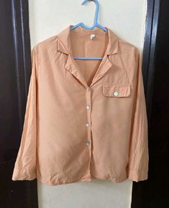 Peach Button-Down Top Size M,L