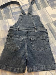 Cute Denim Dino Overalls