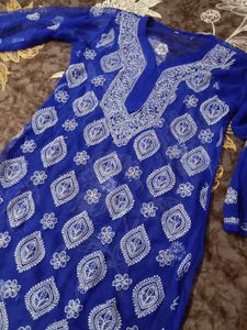 Chikankari Straight Kurti