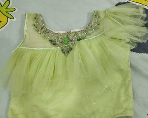 Elegant Green Skirt And Top💚