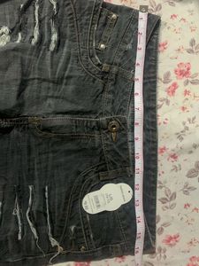 Distressed Denim Shorts