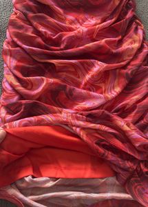 Red &amp; Pink Bodycon Mini Dress