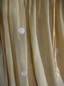 Yellow Embroidered chikankari Anarkali Dress