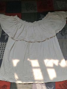 Off-shoulder White Top