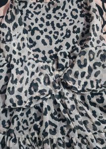 Leopard Print Ruffle Top