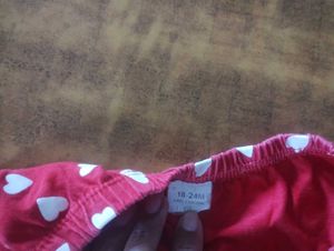 Baby Girl Heart Printed Skirt