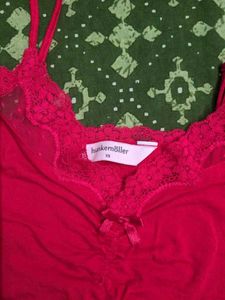 RED LACE PJ