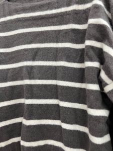 Striped Knit Cropped Sweater