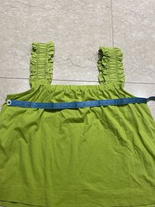 Lime Green Ruffle Tank
